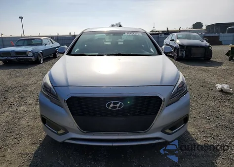 2017 Hyundai Sonata Hybrid z USA, uszkodzony, nr VIN KMHE24L16HA059194